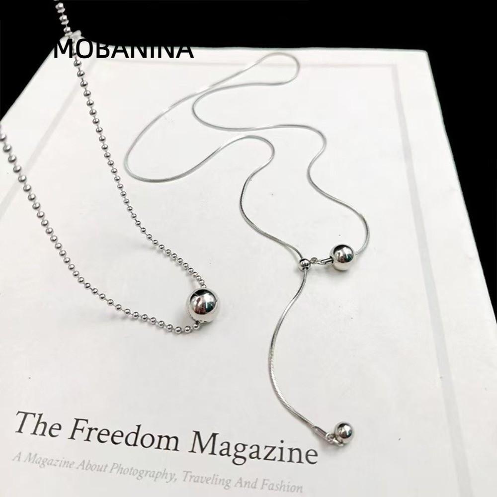 Vòng cổ đính cườm MOBANINA, Vòng cổ mặt dây chuyền bóng đính cườm có thể điều chỉnh, Thiết kế cá tín