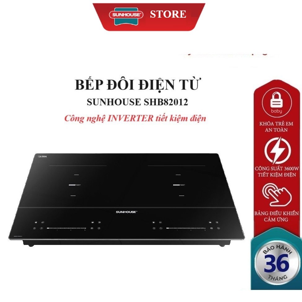 BẾP ĐÔI ĐIỆN TỪ SUNHOUSE SHB82012