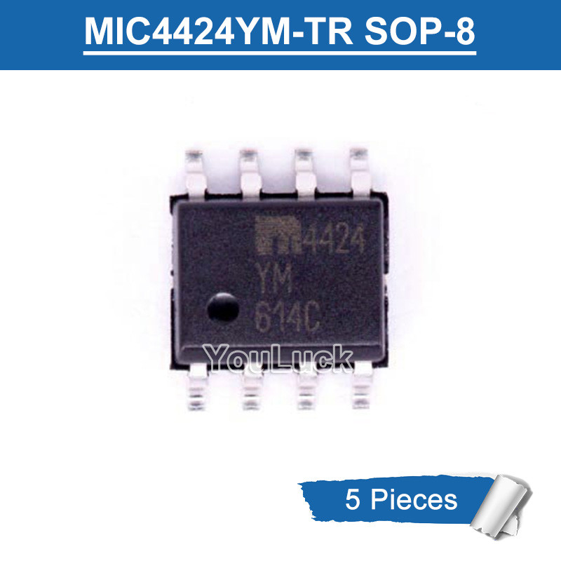 5 Chiếc Chính Hãng MIC4424YM 4424 YM SOP-8 Dual 3A-Peak Thấp MOSFET Driver IC Chip Mới