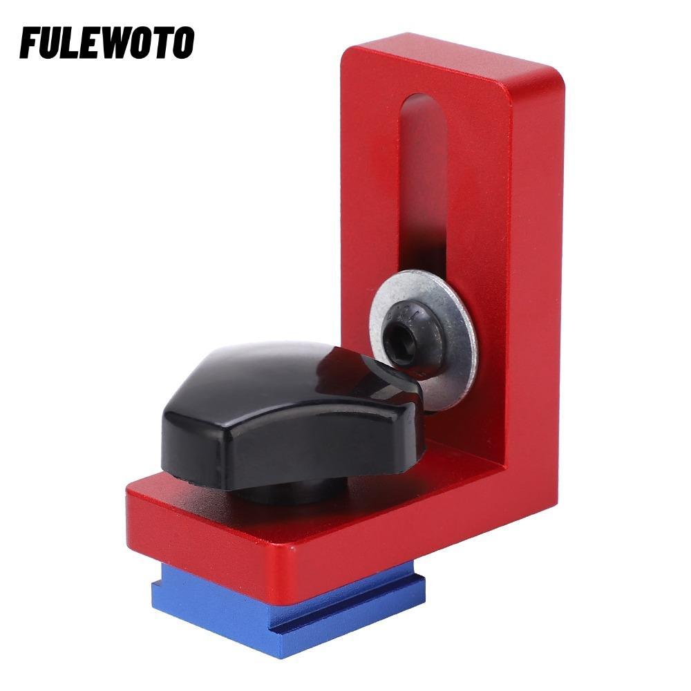 FILEWOTO 2 chiếc ​Miter Track Stop, Hợp kim nhôm 30 loại Giá đỡ trượt T-Track, Màu đỏ bền cho 30 T-T
