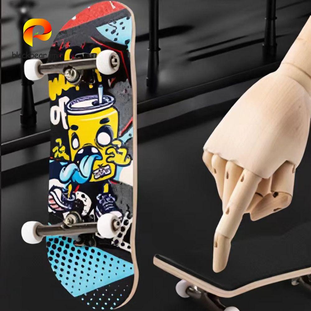 blackbear limit BLACKBEAR LIMIT Finger SkateBoard, Giá đỡ kim loại Gỗ phong DIY Gỗ Fingerboard, Fing