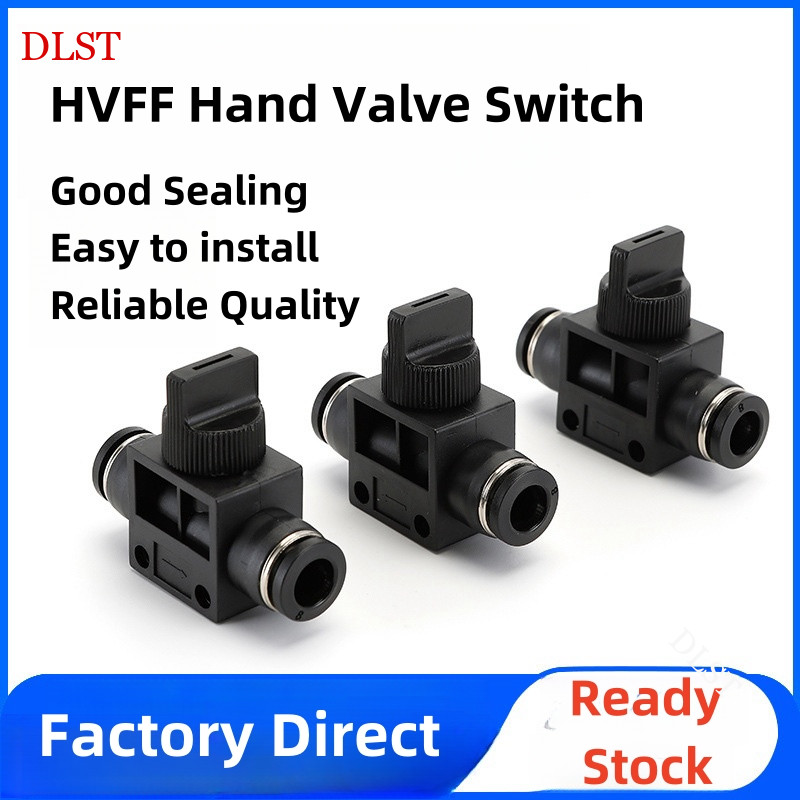 Phụ kiện linh kiện khí nén HVFF6 Đầu nối nhanh bằng khí nén HVFF8 Van công tắc van tay HVFF10 Van cô