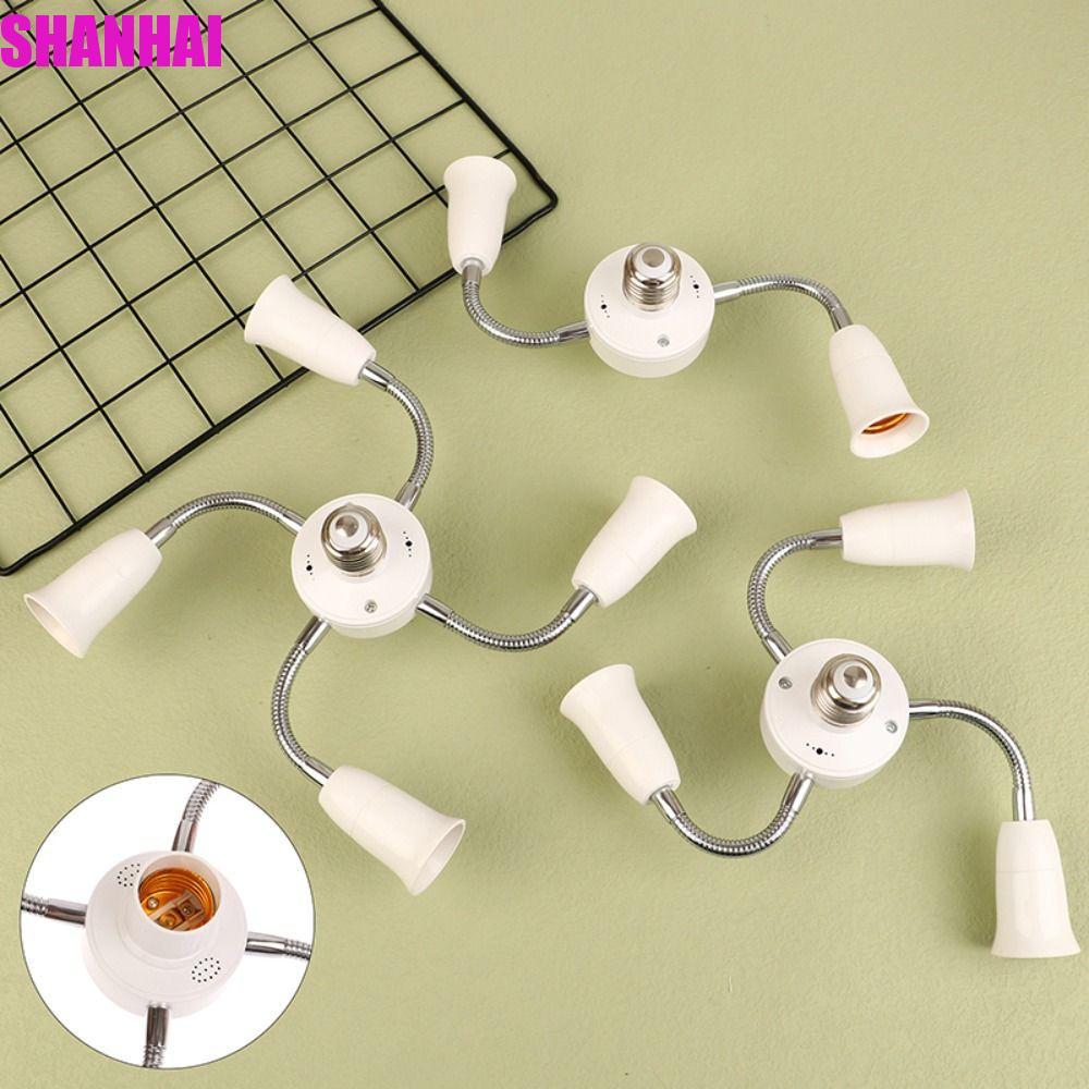Bộ chia ổ cắm đèn SHANHAI E27, Bộ chuyển đổi bóng đèn có ống nối dài Bộ chuyển đổi giá đỡ đèn E27, P