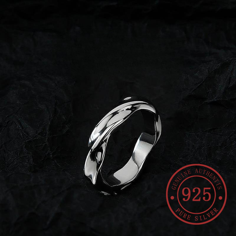 Nhẫn Moebius bạc S925, phong cách thời trang cá tính