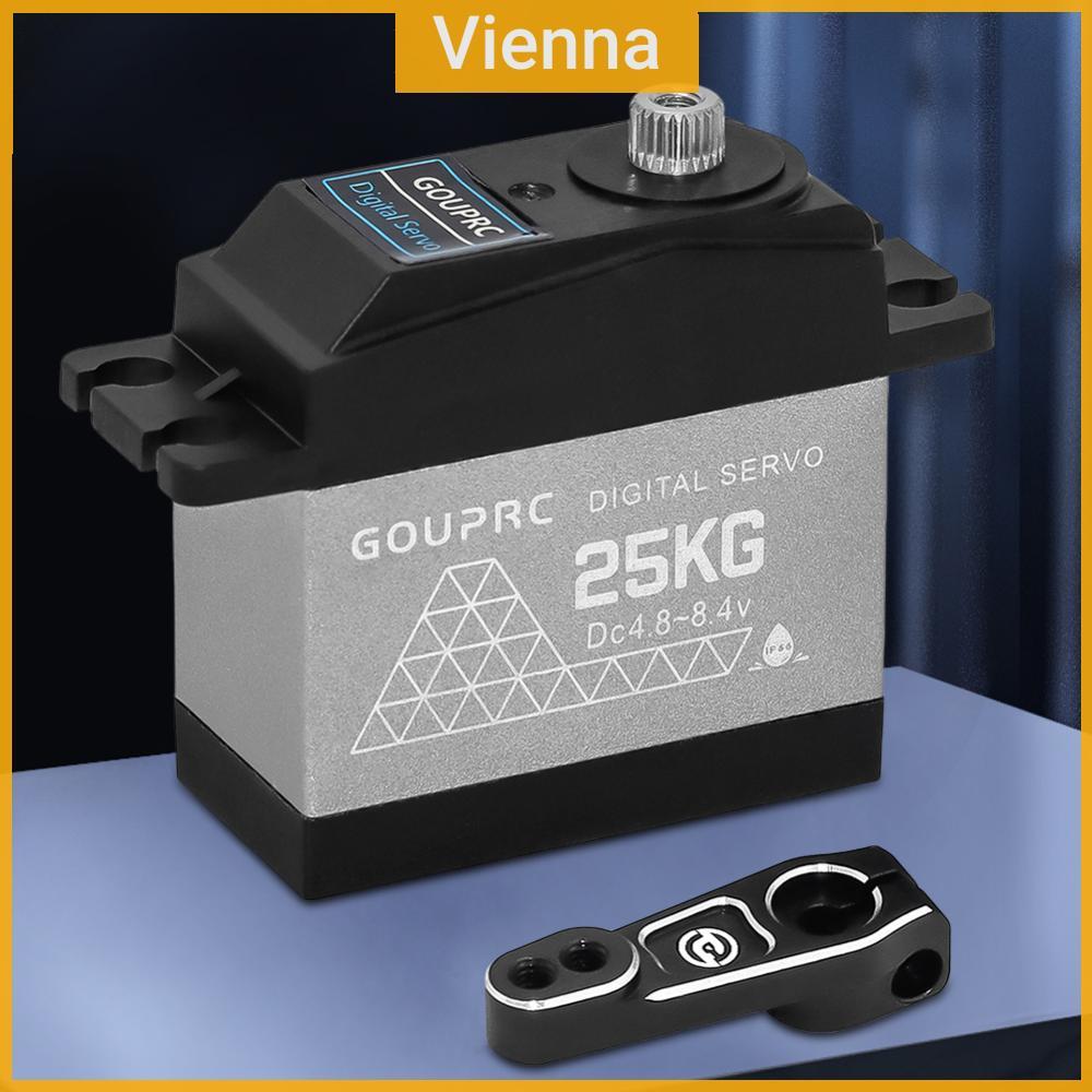 25kg servo kỹ thuật số với cánh tay servo 25T servo bánh răng bằng thép không gỉ servo bánh răng kim