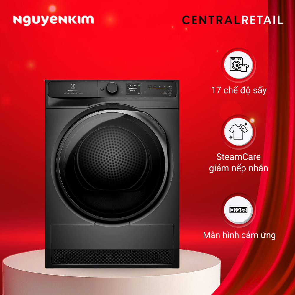 Máy sấy quần áo bơm nhiệt Electrolux 9 kg EDH902R9SC
