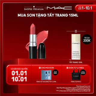  Son thỏi bóng MAC Lustreglass Sheer Shine Lipstick giúp dưỡng ẩm làm mềm cho đôi môi hiệu ứng căng bóng 