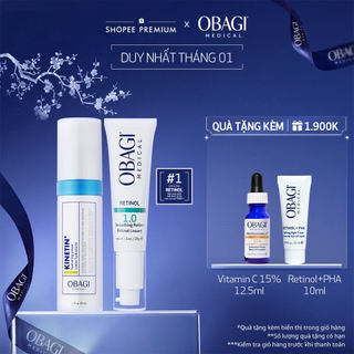  Bộ đôi Kem chống lão hóa Obagi Retinol 1.0 28g và Kem dưỡng phục hồi Obagi Clinical Kinetin+ Hydrating Cream 50ml 