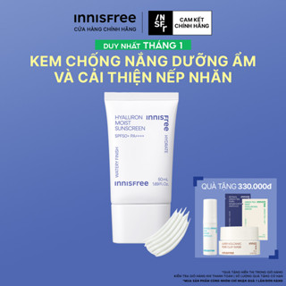  Kem chống nắng dưỡng ẩm & cải thiện nếp nhăn innisfree Hyaluron Moist Sunscreen Essence Texture SPF50+ PA++++ 50 mL 