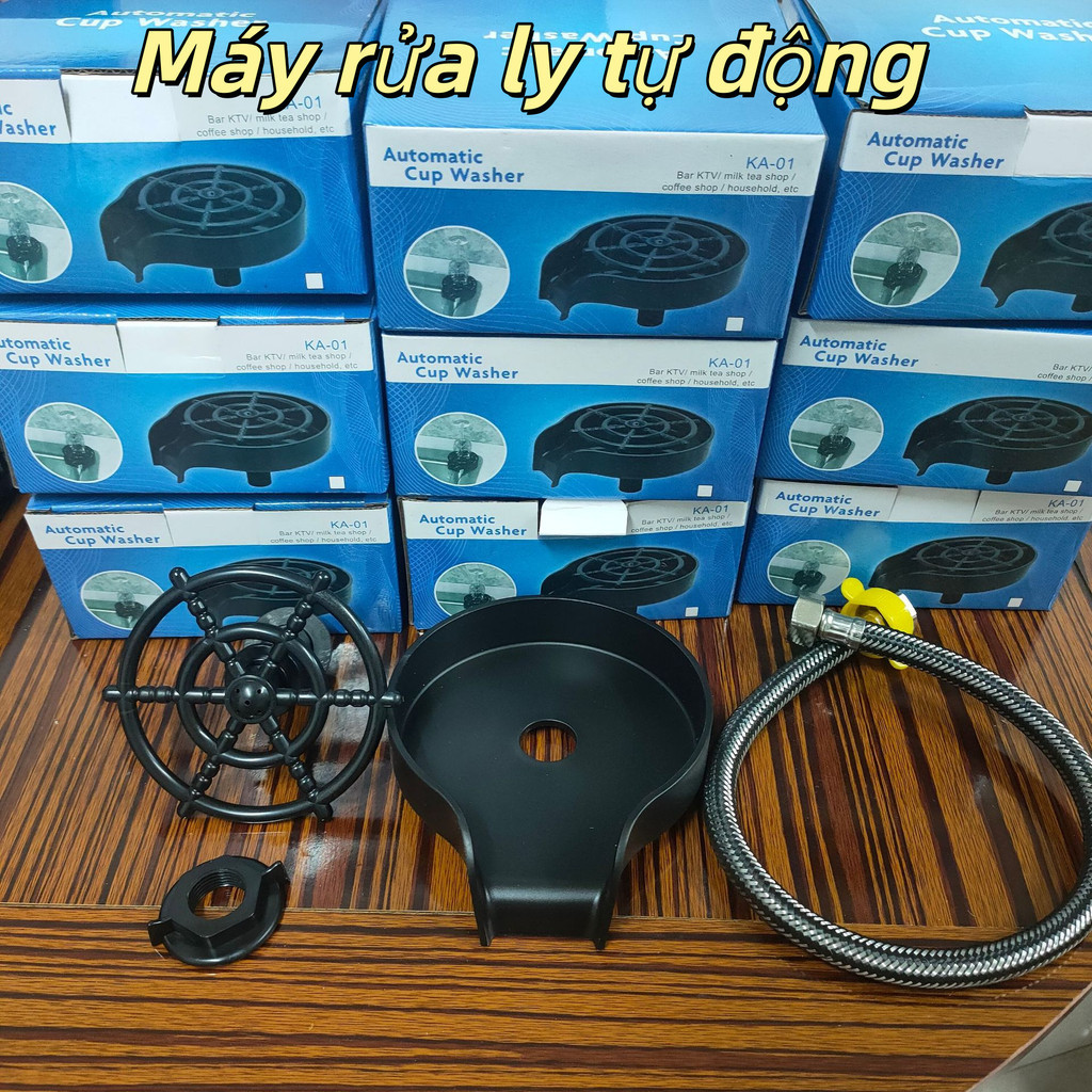 🍸<sf> Máy rửa ly áp lực thép không gỉ gia đình Chậu rửa bát thương mại rót nước tự động ABS nhựa