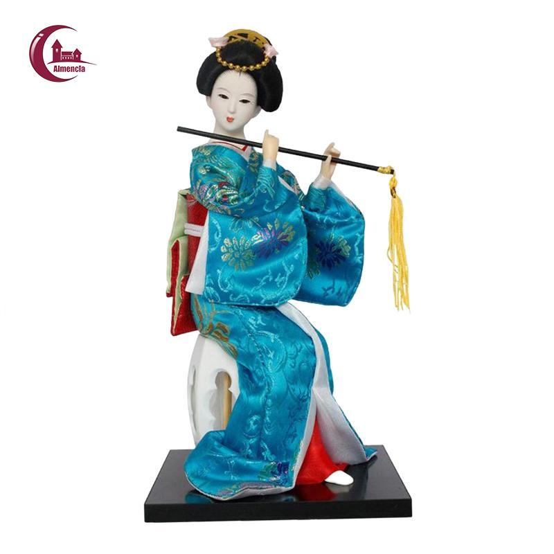 12 "Geisha Nhật Bản Thu Nhỏ Các Bức Tượng Trang Trí Điêu Khắc Búp Bê Kimono Dân Tộc Nhật Bản Geisha 