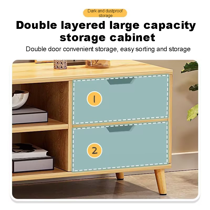 Kệ tivi gỗ kệ trang trí 2 ngăn phòng ngủ hiện đại MDF bền đẹp chống mối mọt tiết kiệm diện tích phòng khách | BigBuy360 - bigbuy360.vn