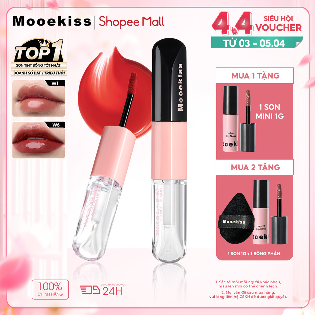 Mooekiss Mirror Gloss Essence Son môi Matte Lip Mud Lip Gloss | BigBuy360 - bigbuy360.vn