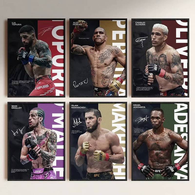 UFC Quyền Anh Truyền Thuyết Ilia Topuria Động Lực Tranh Canvas Nghệ Thuật Nhà Trang Trí Tường Canvas