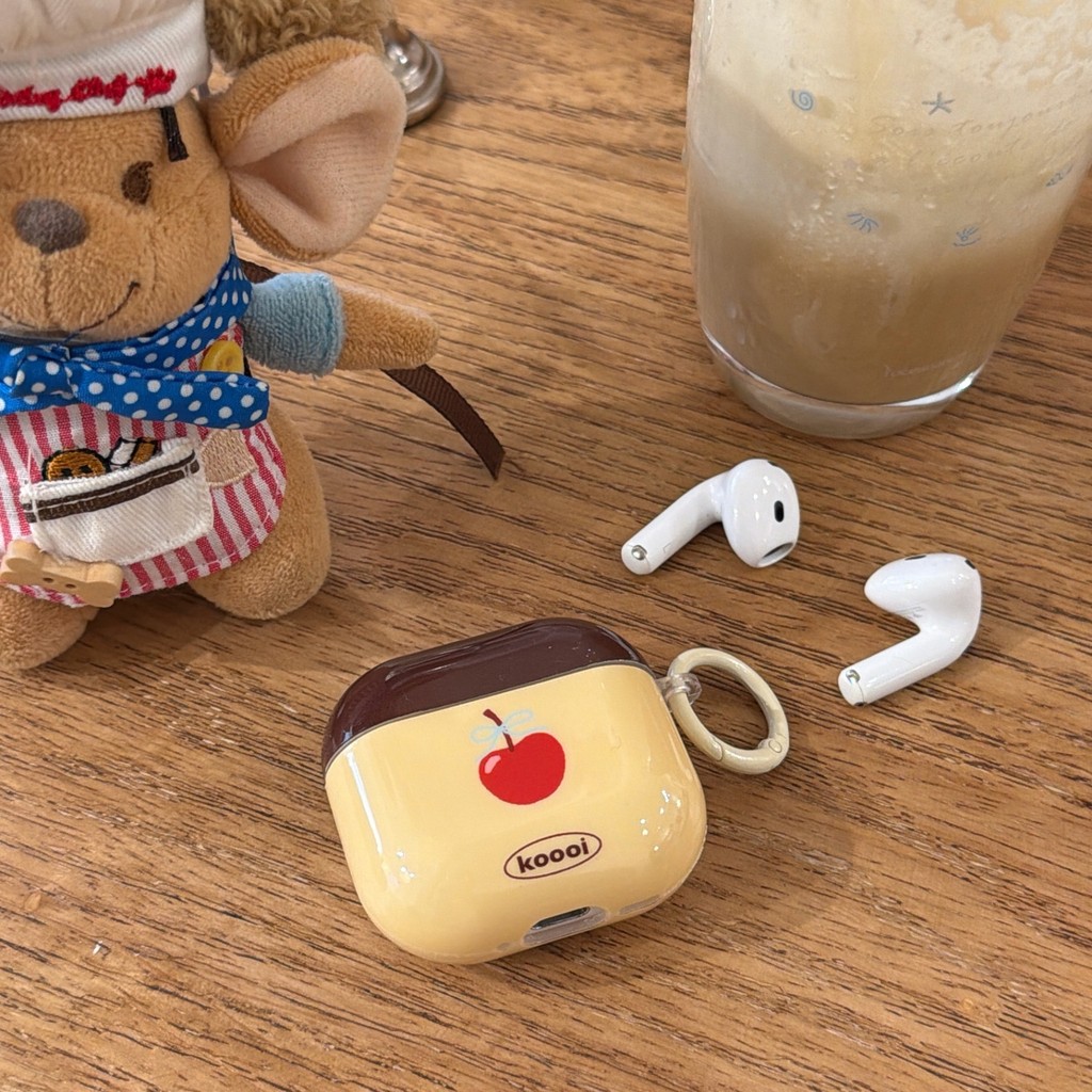 Dành Cho Apple AirPods PRO 3 2 1 4 gen Vỏ Màu Vàng Đáy Một Cherry Apple AirPods Pro Phong Cách Mới V