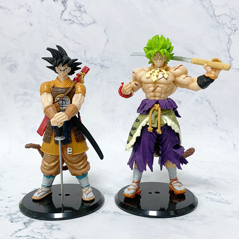 Dragon Ball Super Saiyan Samurai Broly Black-Haired Samurai Goku Đứng Hình Mẫu Anime Hàng Hóa GIRM