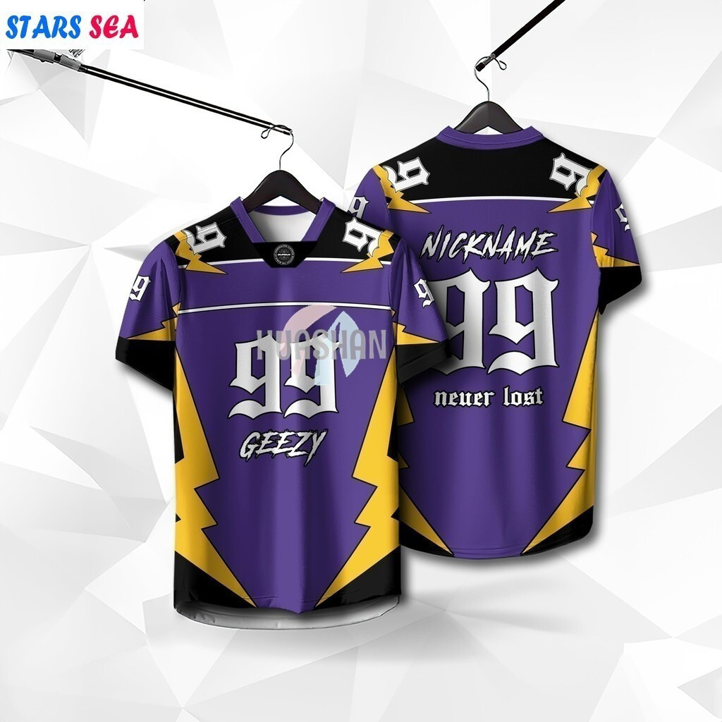 Tùy Chỉnh Miễn Phí Tên Và Số 99 Phiên Bản NFL Áo Thể Thao Nam Pendek Armade Cổ Retro Hoàn Toàn Thăng
