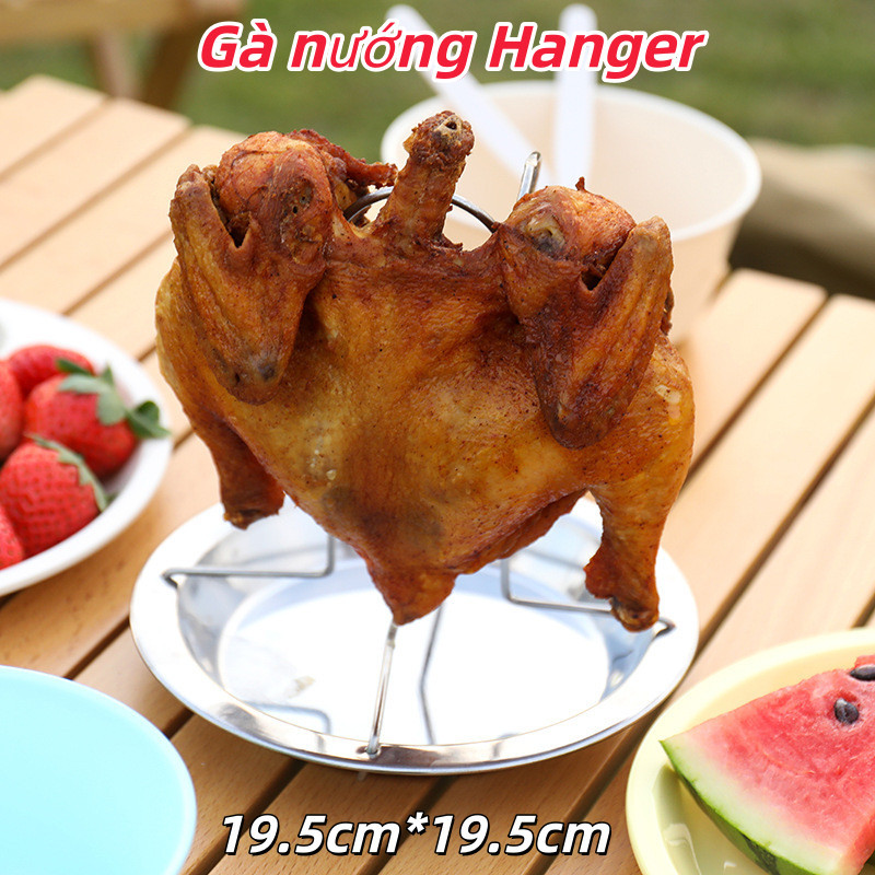 《sf》19.5cm * 19.5cm Thép không gỉ Grill Pan thương mại BBQ Grill Grill Khung có thể tháo rời BBQ Pan