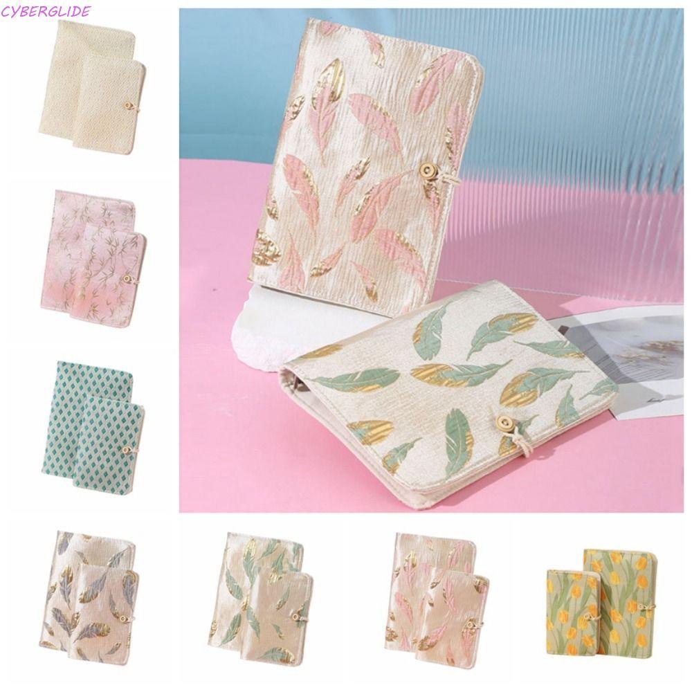 CYBERGLIDE Bìa sách lá rời, A5 / A6 Creative Mini Budget Binder Cover, Quà tặng thêu 3D DIY Notebook