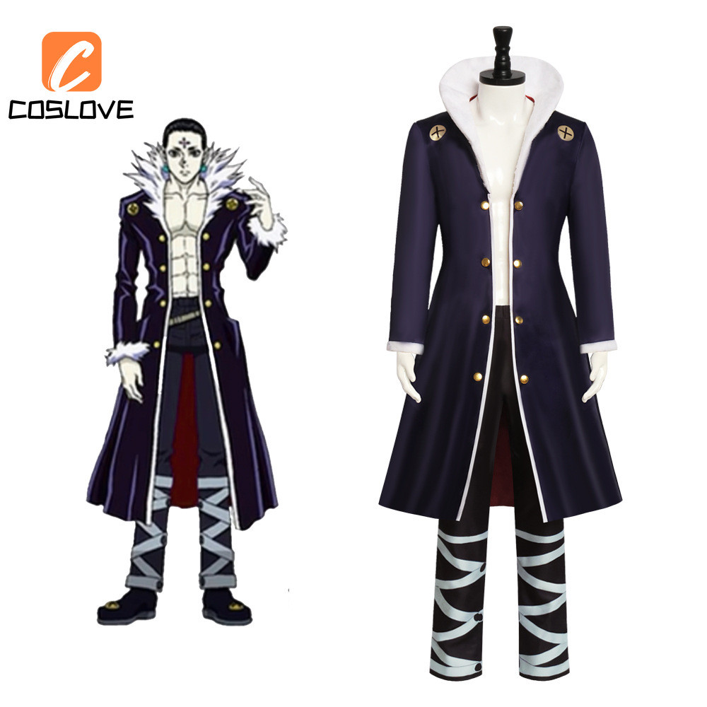 Anime Hunter X Hunter Chrollo Lucilfer - Trọn bộ quần áo cosplay dành cho tay dài, kèm áo khoác