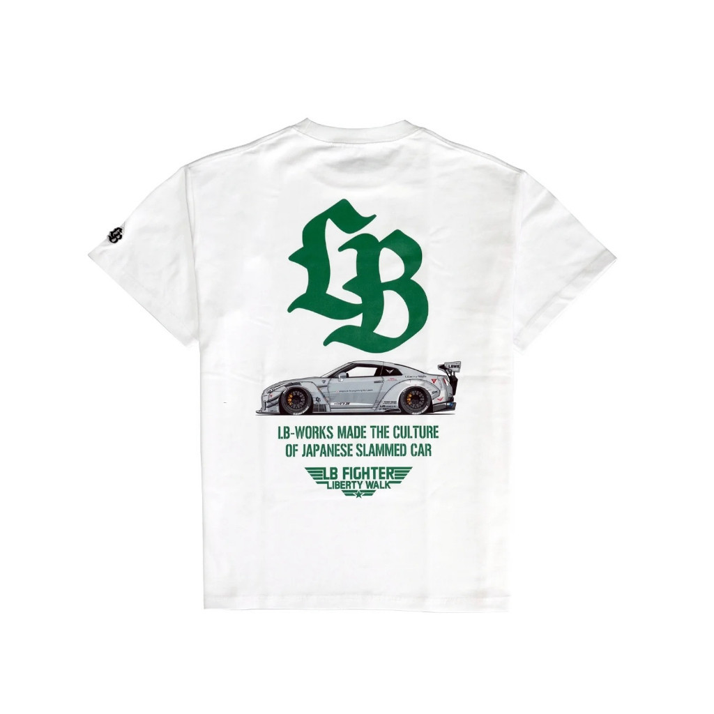 Áo thun trắng có Logo Liberty Walk Fighter