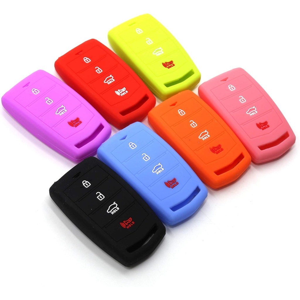 4 Nút Silicon fob Từ Xa Chìa Khóa Thông Minh Bảo Vệ Dành Cho Xe Hyundai Genesis G70 G80 G90 EQ900