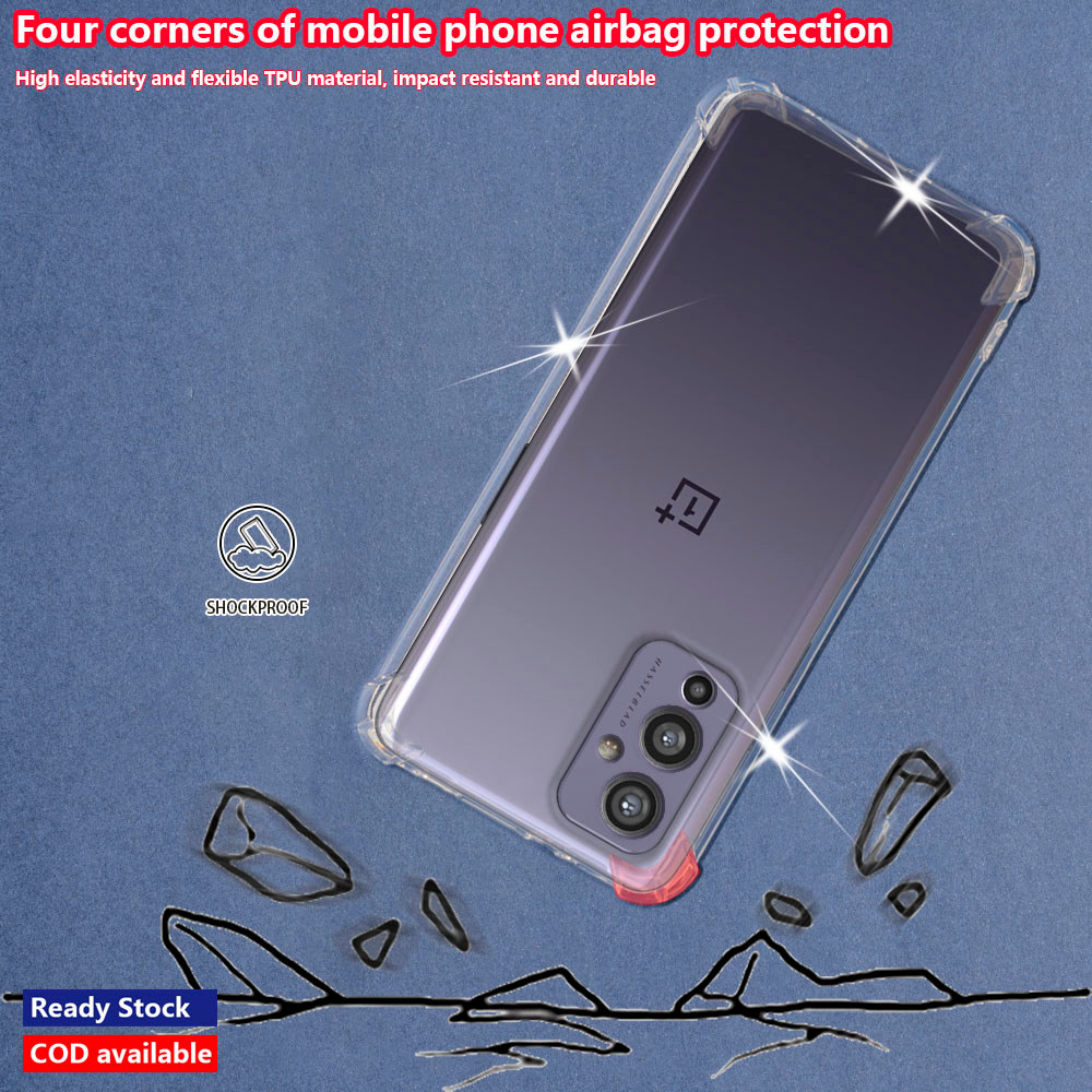 OnePlus 9 5G LE2113 LE2111 LE2110 LE2117 LE2115 Crystal Clear Jelly Case Air-Guard Corner Soft TPU V