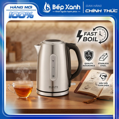 [HỎA TỐC HCM] Ấm đun siêu tốc cao cấp Ecalite EK-G1723S (1.7L)
