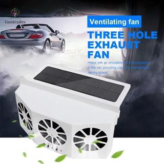 Quạt làm mát tự động GOOGADES, Máy làm mát không khí ô tô hỗ trợ thông gió làm mát, Máy lọc sạc năng lượng mặt trời 3 đầu / 2 đầu Quạt tuần hoàn không khí điện SUV