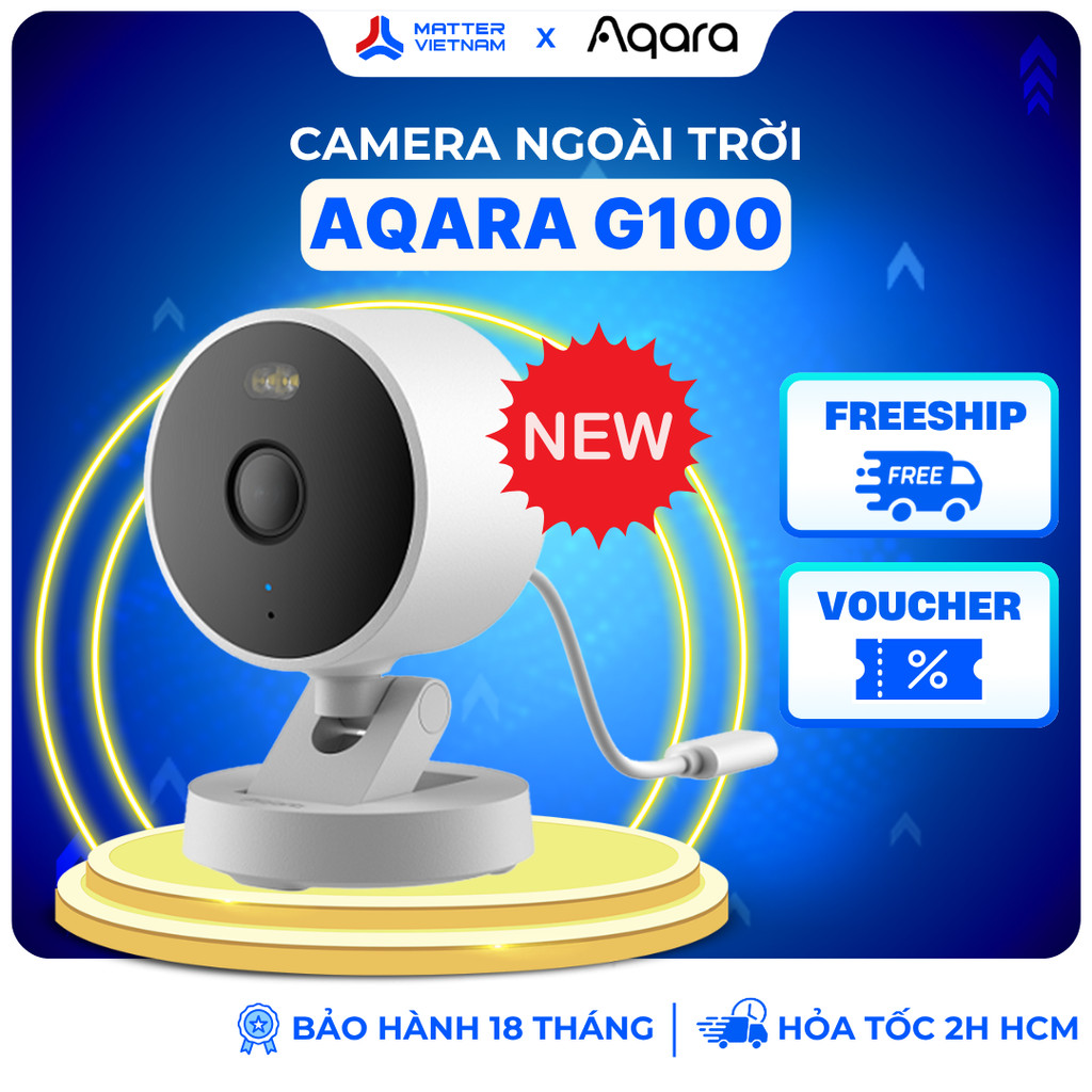 Aqara G100 - Camera Thông Minh Ngoài Trời, Kháng Nước IP65, Kết Nối Wifi, Tương Thích Apple HomeKit 