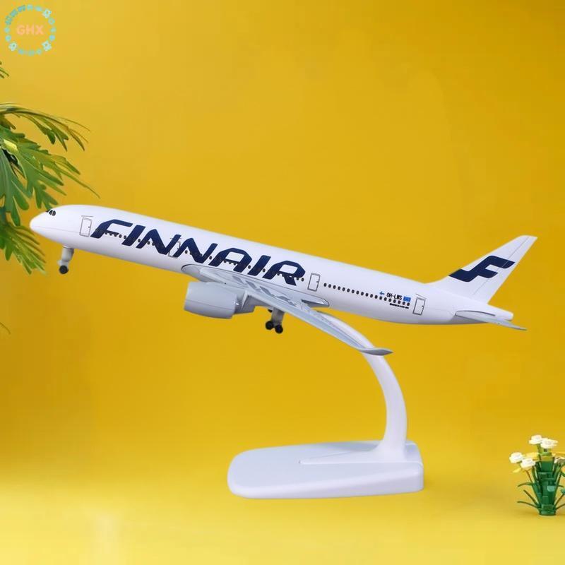 GHX 1 Bộ Máy Bay Diecast Kim Loại Hợp Kim Có Bánh Xe 20CM A350 Finnair Bộ Máy Bay Airbus 350 Phần La