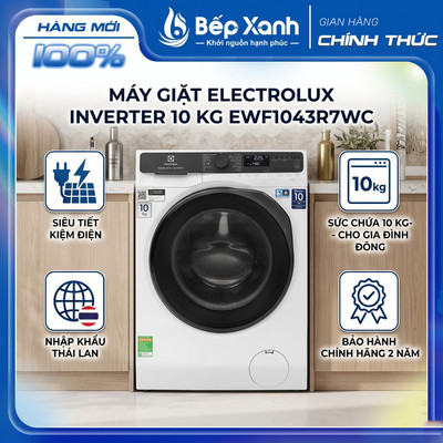 [FREESHIP HCM] Máy giặt Electrolux Inverter 10 kg EWF1043R7WC - Nhập Thái Lan