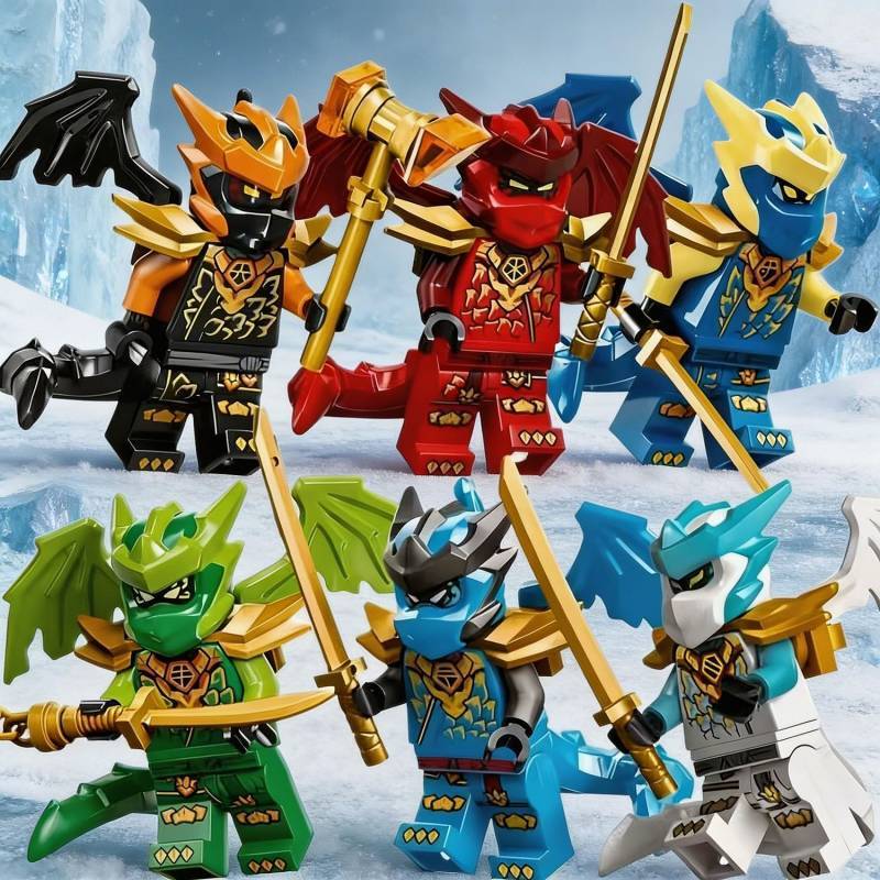 Life Origin Dragon Ninjago Dragon Form Ox Tail Knife Lloyd Building Block Toy 20th Season lCa0