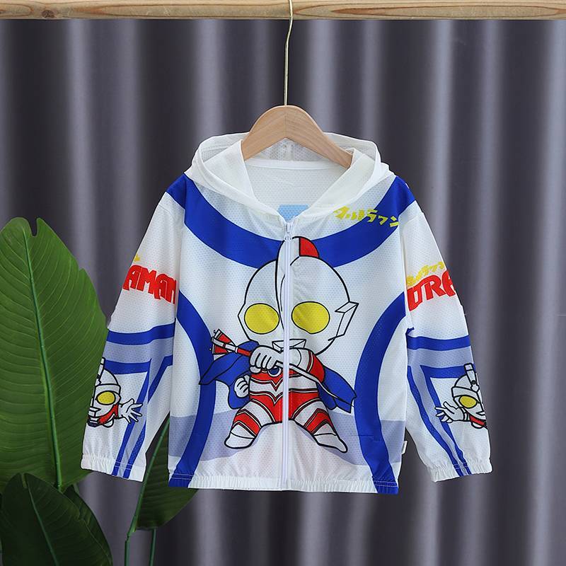 Summer Thin Men's and Children's Ultraman Sun Protection Clothing Western Style Overclothes Sun Prot