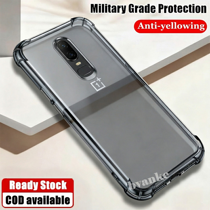 Dành Cho OnePlus 6 A6000 A6003 Silicon Mềm Mờ Đen Thạch Ốp điện thoại Trong Suốt Cấp Quân Sự Chống T