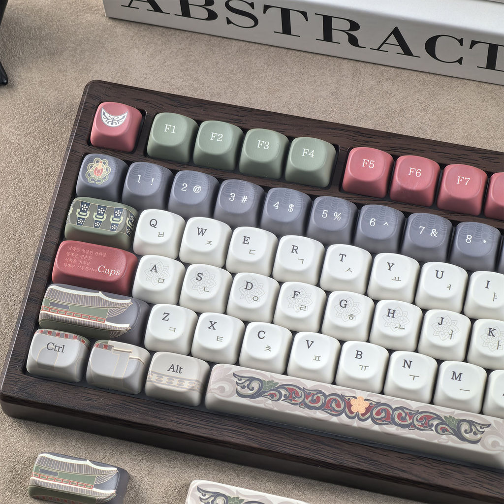Gyeongbokgung Palace Keycap Cherry / MOA Profile 130 Phím PBT Tiếng Anh / Hàn Quốc Keycaps Aula F75 