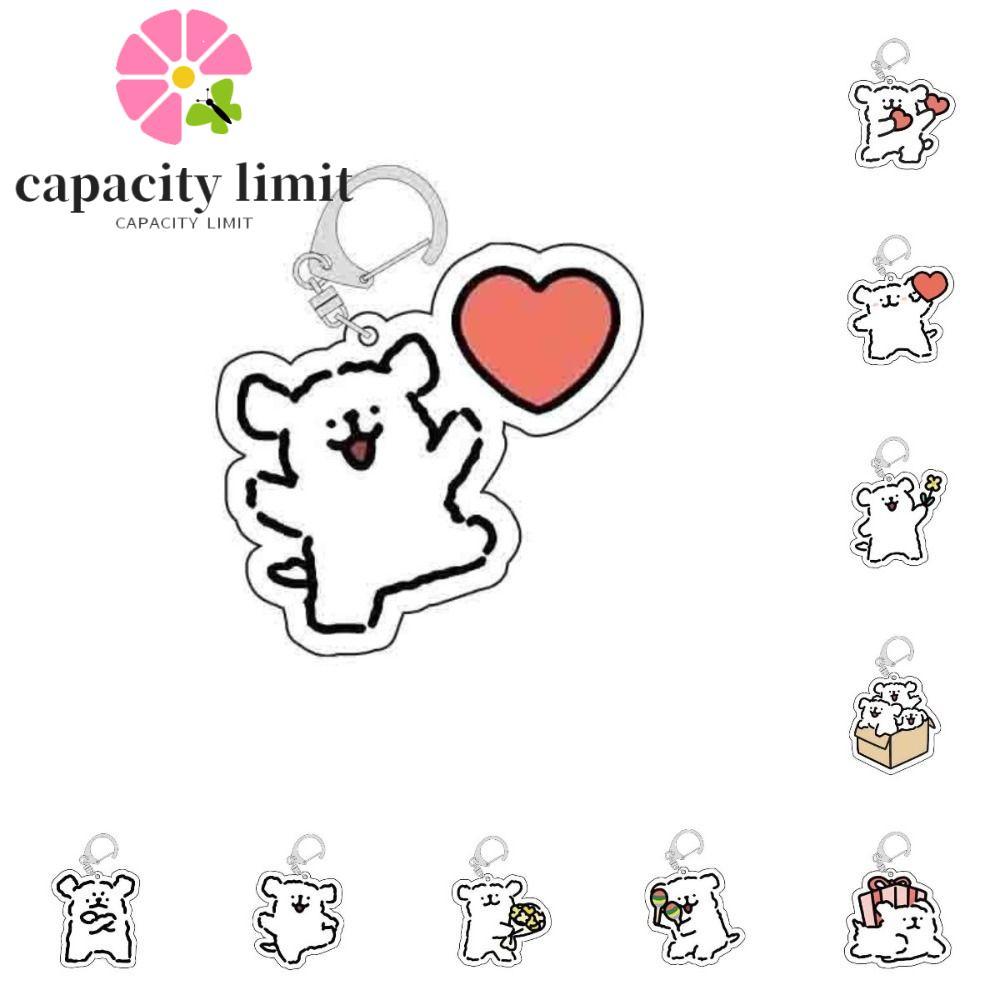 GIỚI HẠN NĂNG LƯỢNG Móc khóa cho chó nhỏ màu trắng acrylic, Mặt dây chuyền chó Malta acrylic, Đồ chơ