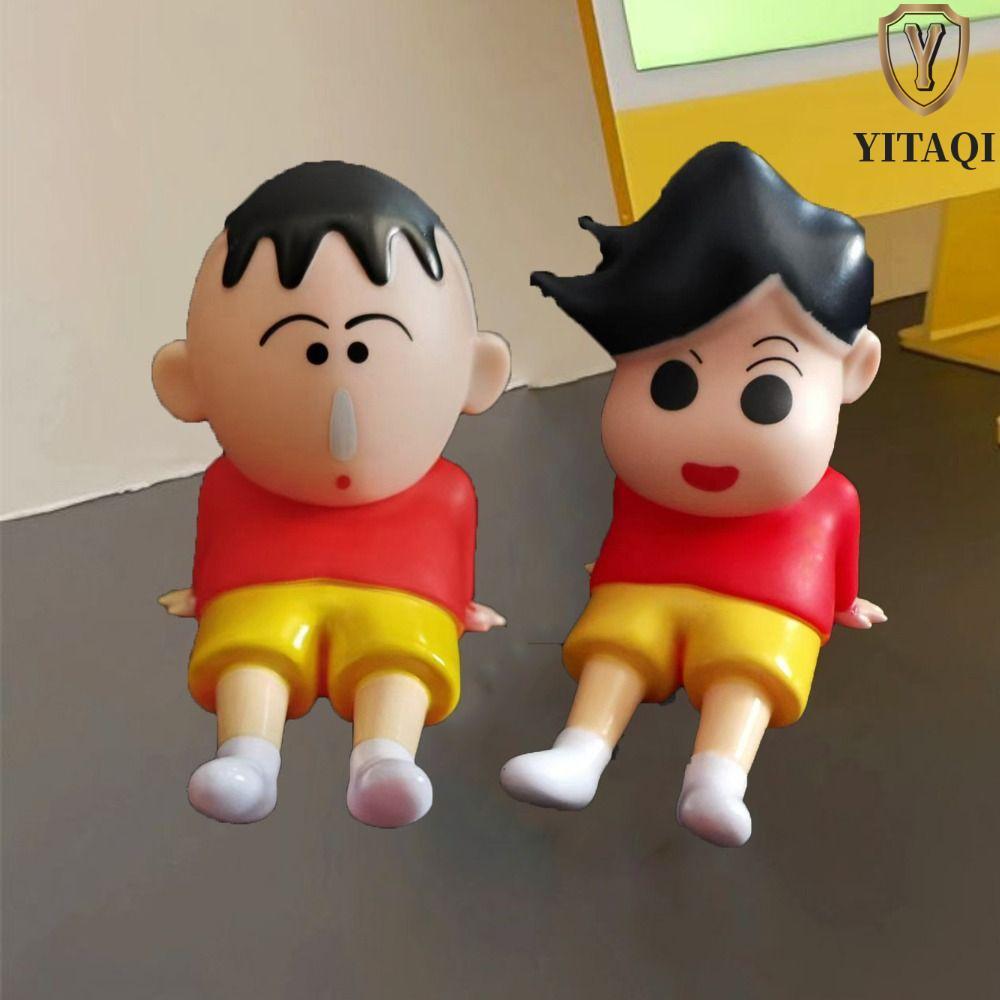 YITAQI Crayon Shin-Chan Hình, Giá đỡ búp bê PVC Crayon Shin-Chan Giá đỡ điện thoại, Giá đỡ điện thoạ