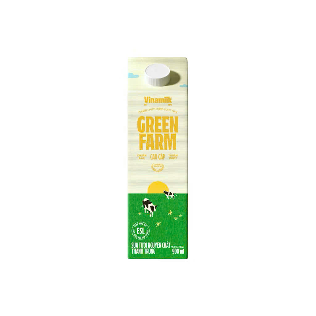 Sữa tươi thanh trùng Green Farm - hộp 900g
