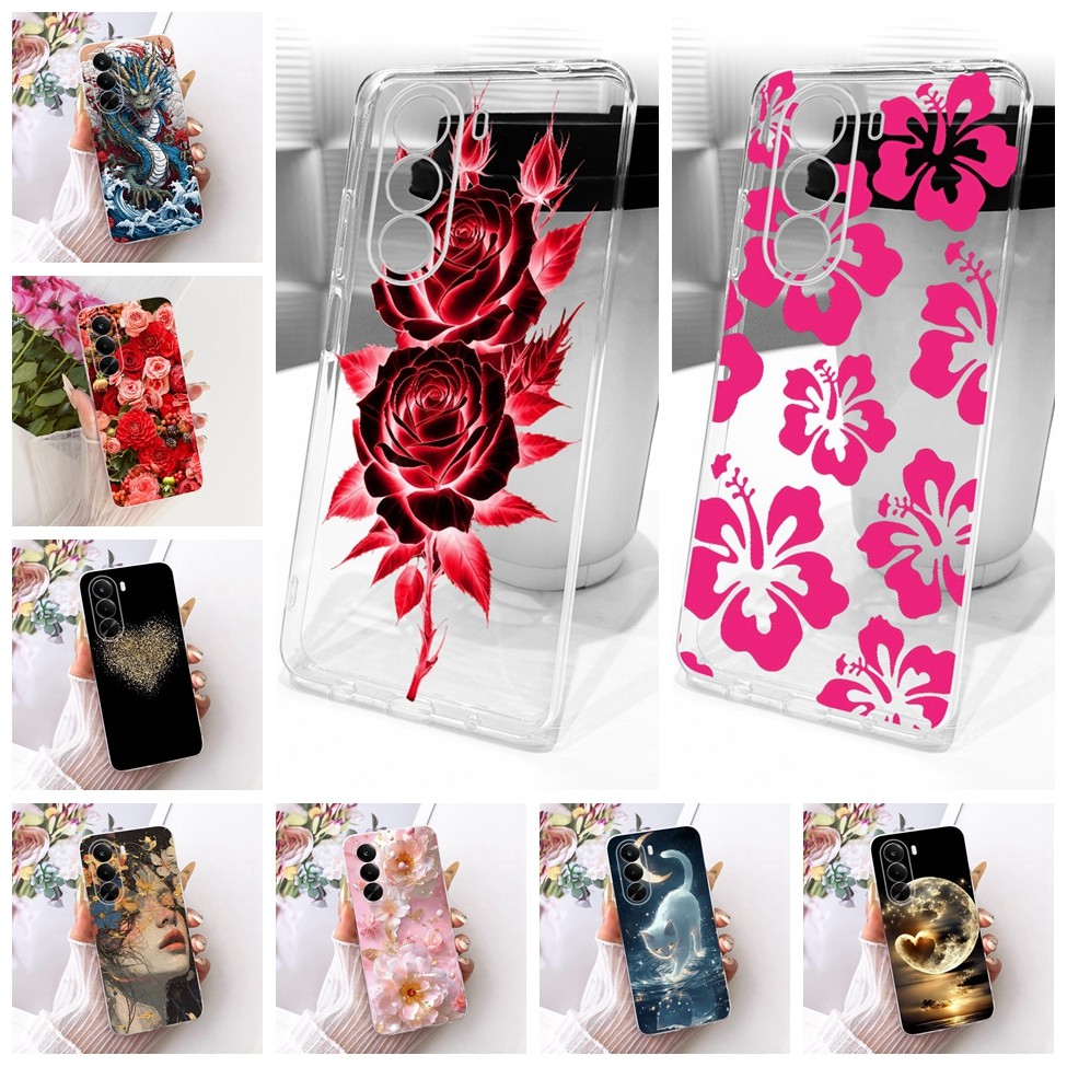 Dành Cho Realme P4x Ốp Lưng Mèo Dễ Thương Thời Trang Bướm Sơn Sang Trọng Cho Real me P4x RMX5108