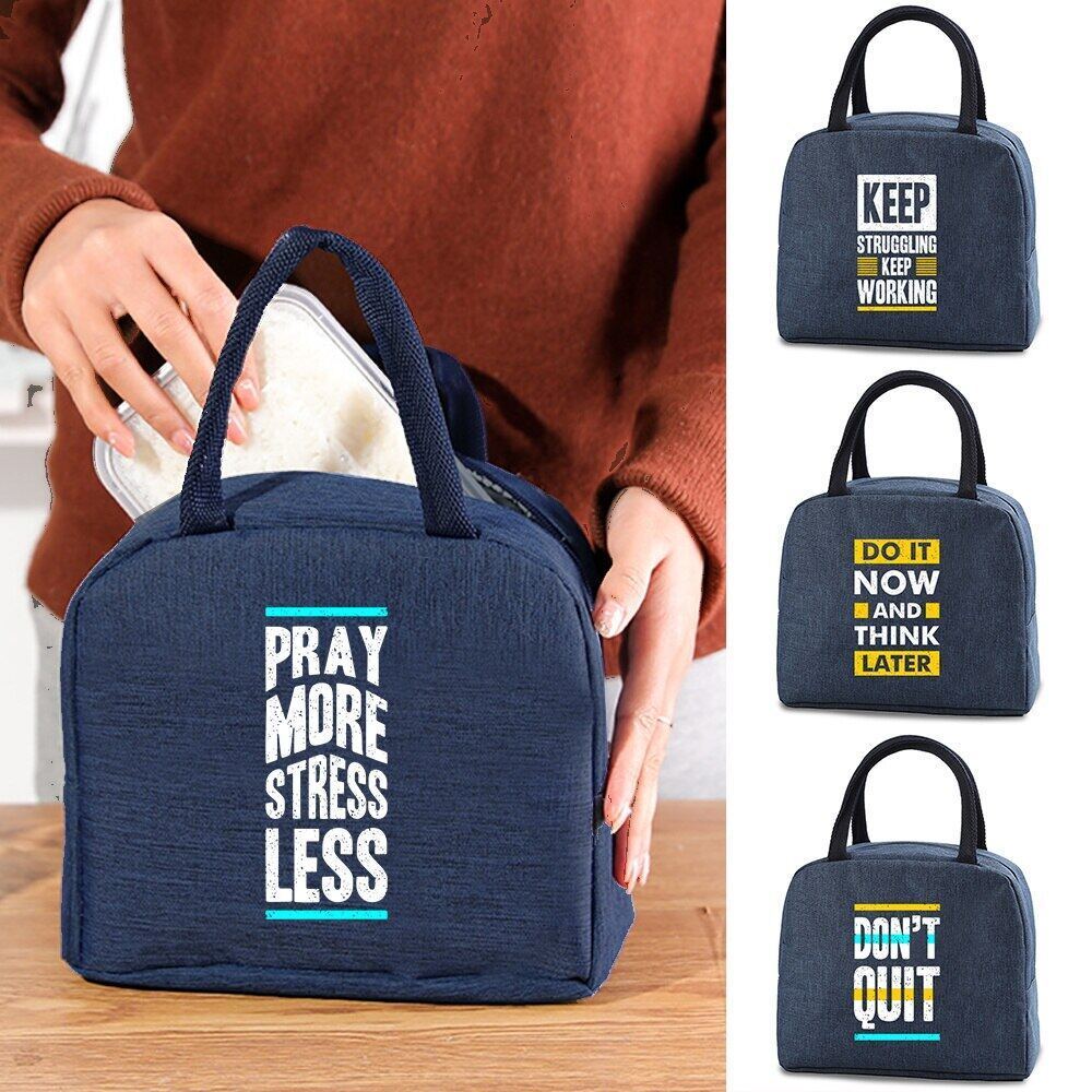 insulated lunch Dinner Tote Insulated Picnic Lunch  Bag Ladies Food pack Children KidsThermal Lunch 