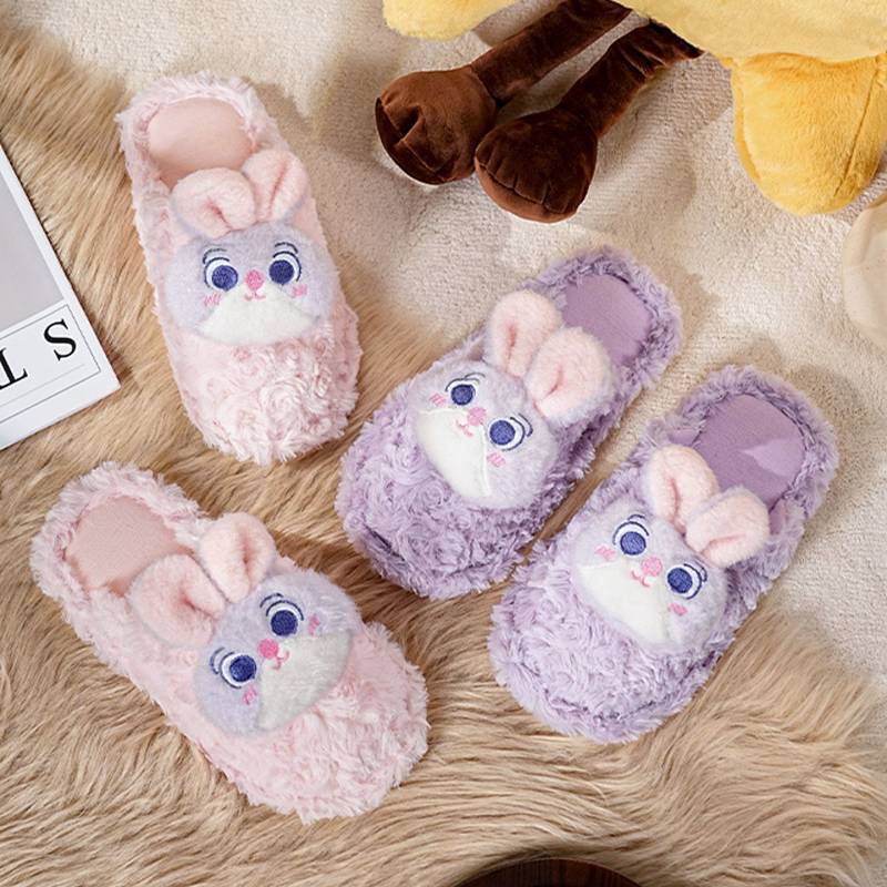 Girls' Cotton Slippers Children's Autumn and Winter Indoor Closed Toe Home Shoes Baby Girl Cartoon J