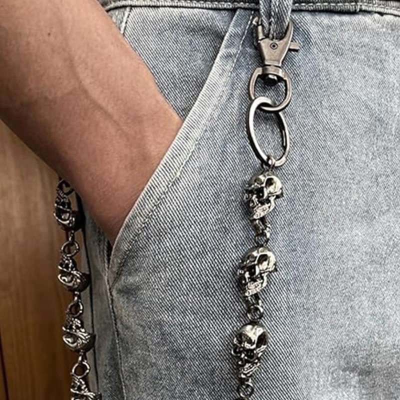 Xiangbao Punk Hollow Skull Pants Chain Wallet Chain For Daily Wear Stage Performances
