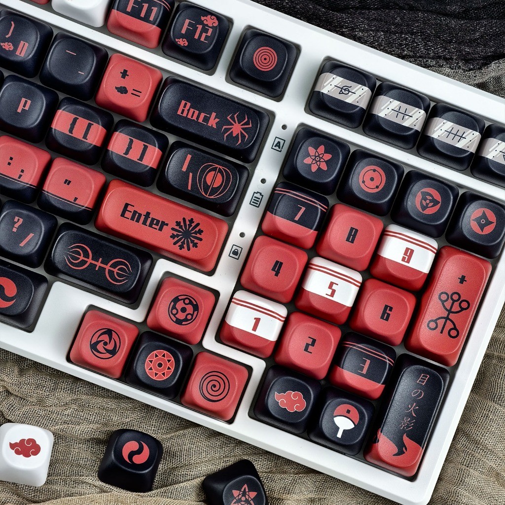 MAIMOOO NARUTO Keycap Cherry / MOA Profile 130 Phím PBT Dye Thăng hoa Aula F75 F99 RK100 Keycaps Cơ 