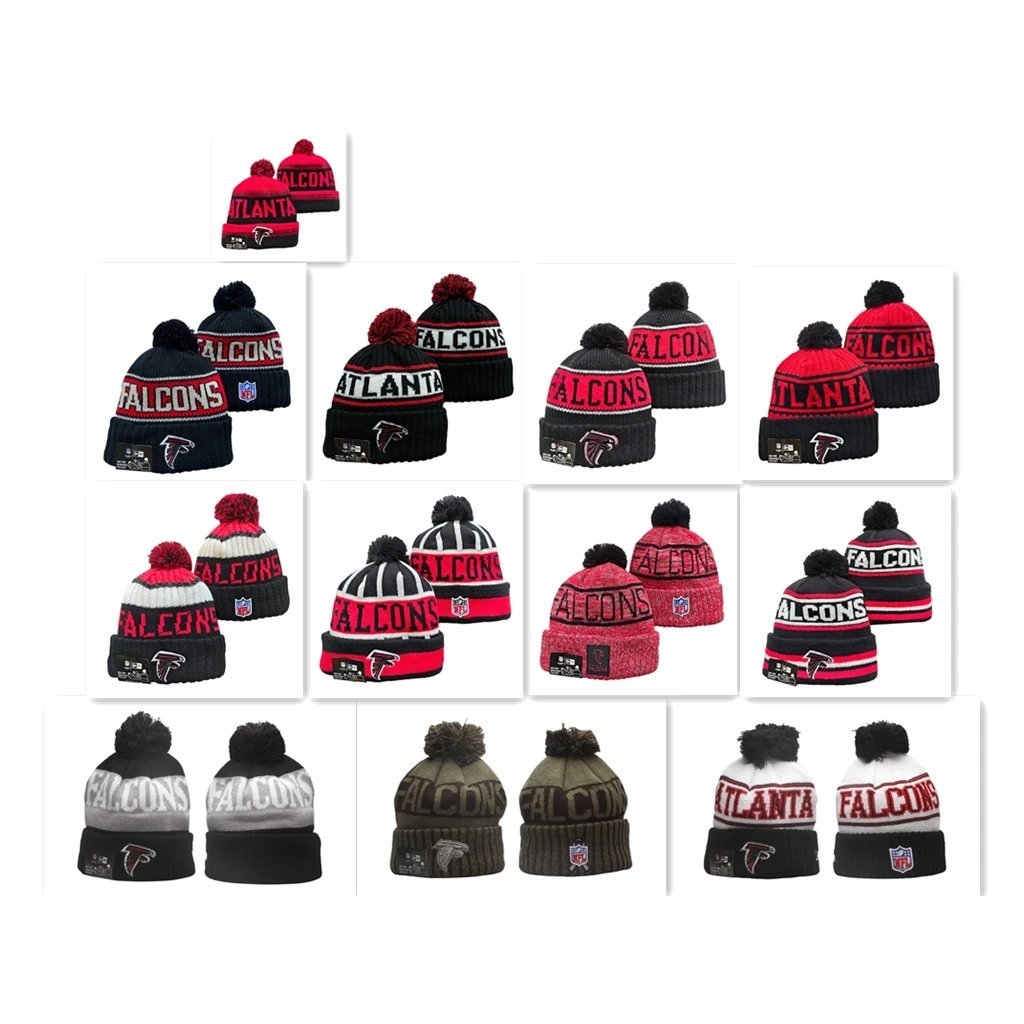 Mũ len NFL Falcons Beanie dệt kim, phù hợp mùa đông