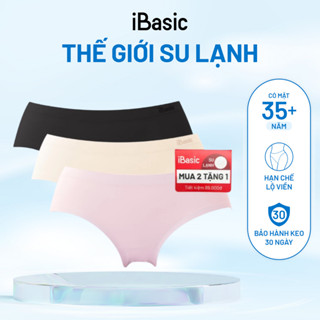   MUA 2 TẶNG 1  Pack 3 combo quần lót nữ su lưng vừa không đường may không lộ viền iBasic PA3V188 