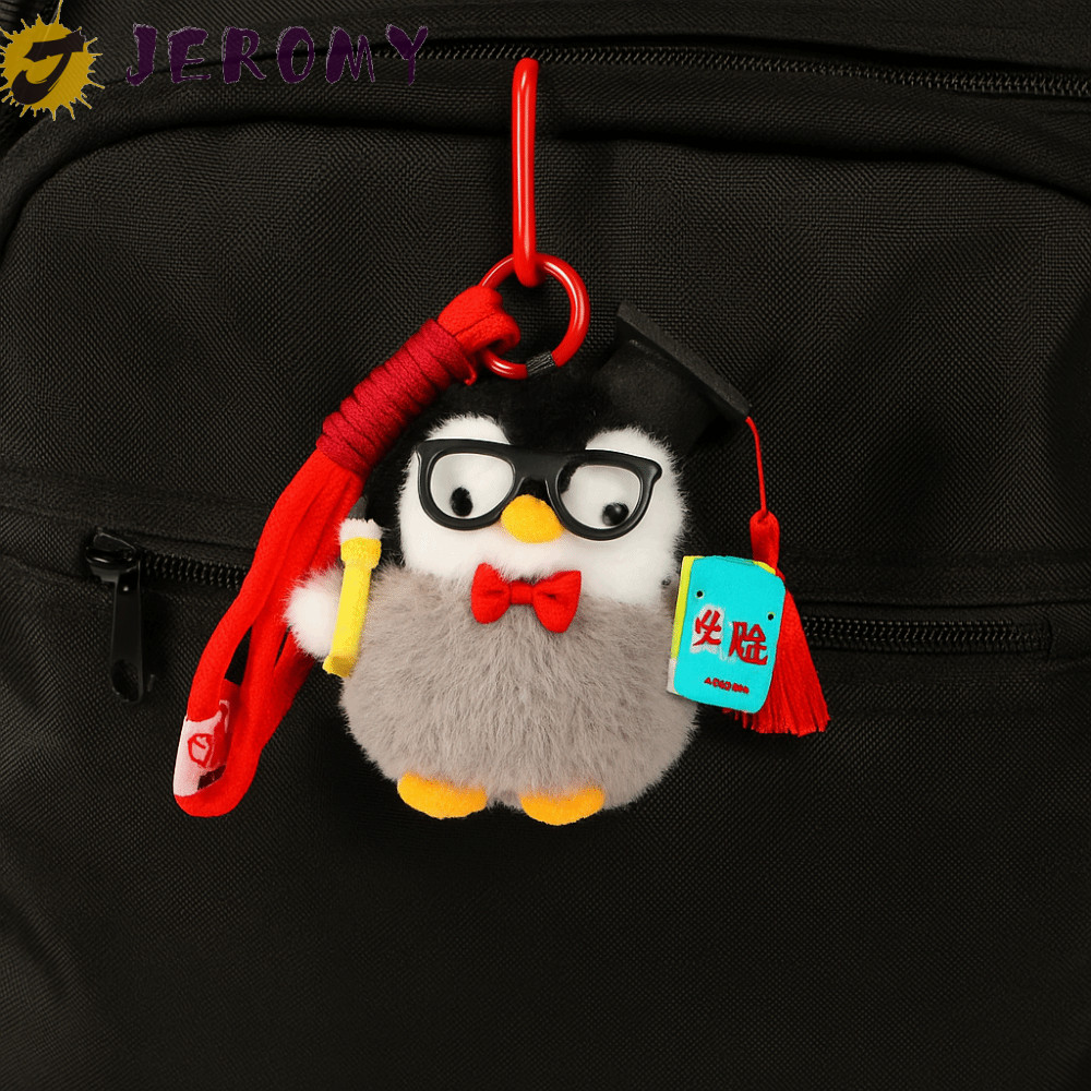 JEROMY Mini Penguin Plushie Doll, PP Cotton Fluffy Plush Penguin Móc khóa, Bộ sưu tập dễ thương Treo