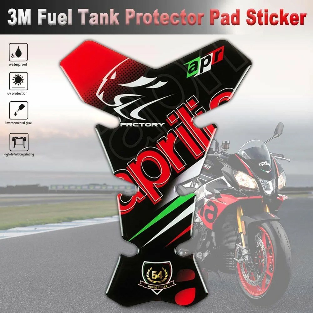 Cho Aprilia Xe Tăng Miếng Lót Bao 3D Miếng Dán Phụ Kiện Xe Máy Bảo Vệ Decal RS660 RS125 RS4 RS457 Tu