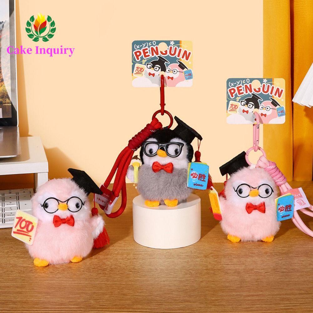 SAHRAI Mini Penguin Plushie Doll, PP Cotton Fluffy Plush Penguin Móc khóa, Bộ sưu tập sáng tạo Đồ tr