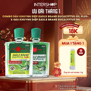  Combo Tinh Dầu Khuynh Diệp Eagle Brand Eucaplytus Oil Plus+ 25ml + Eucaplytus Oil 30ml EB0025 